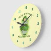 Top o the Morning Irish Lass Wall Clock Große Wanduhr (Winkel)