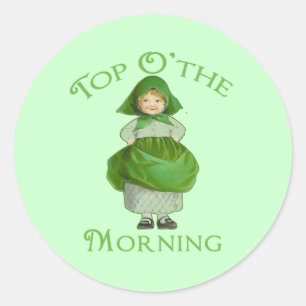 Top O the Morning Süße Produkte Runder Aufkleber