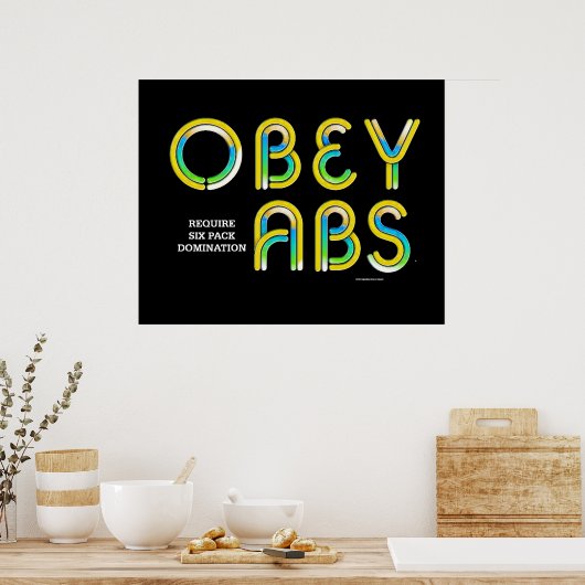 TOP Obey Abs Poster (Küche)