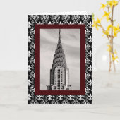 Top of the Chrysler Gebäude NYC - B&W Karte (Gelbe Blume)