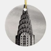 Top of the Chrysler Gebäude NYC - B&W Keramik Ornament (Vorne)