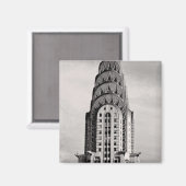 Top of the Chrysler Gebäude NYC - B&W Magnet (Vorderseite/Rückseite)