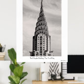 Top of the Chrysler Gebäude NYC - B&W Poster (Heimbüro)