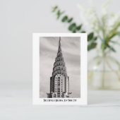 Top of the Chrysler Gebäude NYC - B&W Postkarte (Stehend Vorderseite)