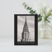 Top of the Chrysler Gebäude NYC - B&W Postkarte (Stehend Vorderseite)