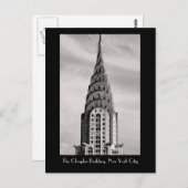 Top of the Chrysler Gebäude NYC - B&W Postkarte (Vorne/Hinten)