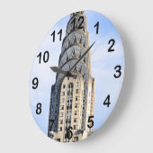 Top of the Chrysler Gebäude NYC Clock Große Wanduhr (Winkel)
