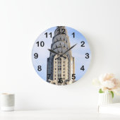 Top of the Chrysler Gebäude NYC Clock Große Wanduhr (Zuhause)