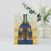 Top of the ESB Psychedelic NYC Style Postkarte (Stehend Vorderseite)