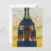 Top of the ESB Psychedelic NYC Style Postkarte (Vorne/Hinten)
