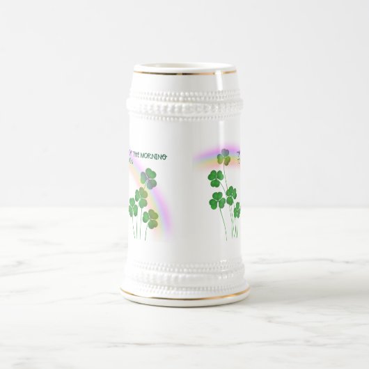 Top of the Morning St Patrick's Day Kleeblatts Bierglas (Mittel)