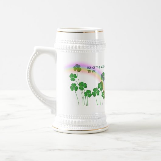 Top of the Morning St Patrick's Day Kleeblatts Bierglas (Links)