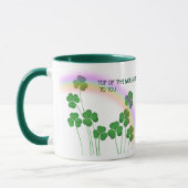 Top of the Morning St Patrick's Day Kleeblatts Tasse (Links)
