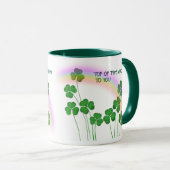 Top of the Morning St Patrick's Day Kleeblatts Tasse (VorderseiteRechts)
