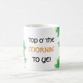 Top of the Morning to Ye Irish Kleeblatt Kaffeetasse (Mittel)