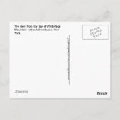 Top of Whiteface Mountain, Adirondacks, NY Postkarte (Rückseite)