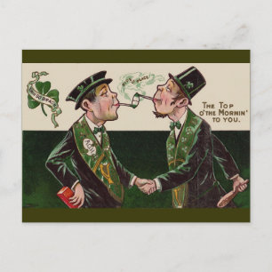 Top of'the Mornin' Vintager St. Patrick's Day Postkarte
