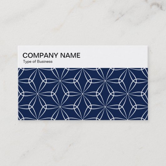 Top Panel - Asanoha Muster 02 - Indigobus 001744 Visitenkarte (Vorderseite)
