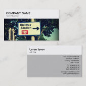 Top-Panel - Bahnhofsausweis Visitenkarte (Vorne/Hinten)