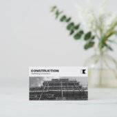 Top-Panel - Bau - Gerüste B&W Visitenkarte (Stehend Vorderseite)
