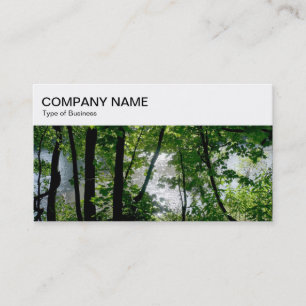 Top-Panel - Bäume durch eine River Business Card Visitenkarte