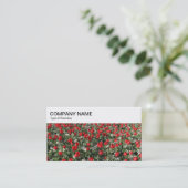 Top-Panel - Bed of Tulips Business Card Visitenkarte (Stehend Vorderseite)
