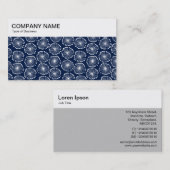 Top Panel - Blumenmuster 02 - Indigo Business Ca Visitenkarte (Vorne/Hinten)