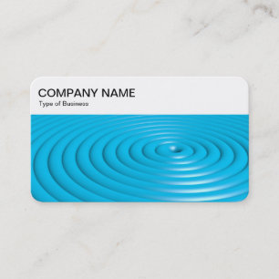 Top-Panel - Concentrated Rings - Blue Business Car Visitenkarte