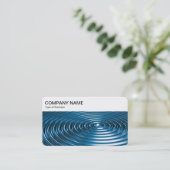 Top-Panel - Concentric Rings - Blue Chrome Busines Visitenkarte (Stehend Vorderseite)