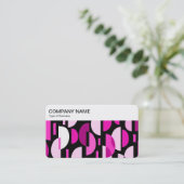 Top Panel - Crescent Muster 010921 - Magenta Pink Visitenkarte (Stehend Vorderseite)