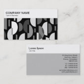 Top Panel - Crescent Muster 010921 - Monochrome Visitenkarte (Vorne/Hinten)