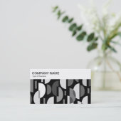 Top Panel - Crescent Muster 010921 - Monochrome Visitenkarte (Stehend Vorderseite)