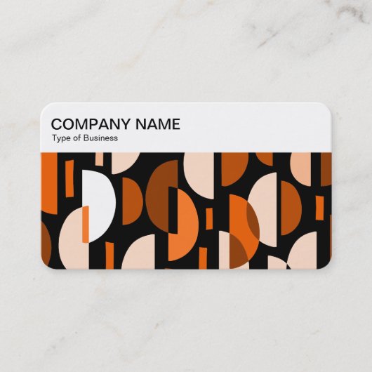 Top Panel - Crescent Muster 010921 - Orange Visitenkarte (Vorderseite)