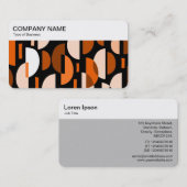 Top Panel - Crescent Muster 010921 - Orange Visitenkarte (Vorne/Hinten)