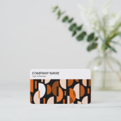 Top Panel - Crescent Muster 010921 - Orange Visitenkarte (Stehend Vorderseite)