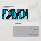 Top Panel - Crescent Muster 010921 - Sky Blue Visitenkarte (Vorne/Hinten)