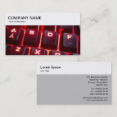 Top-Panel - glühende Tastatur-Visitenkarte Visitenkarte (Vorne/Hinten)