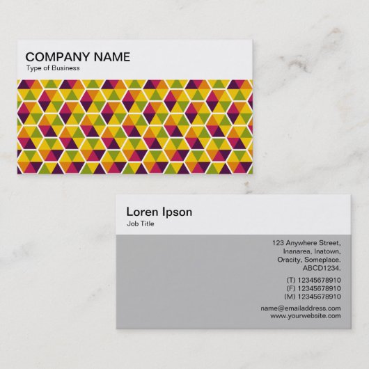 Top Panel - Hexagon Muster 01 Visitenkarte (Vorne/Hinten)