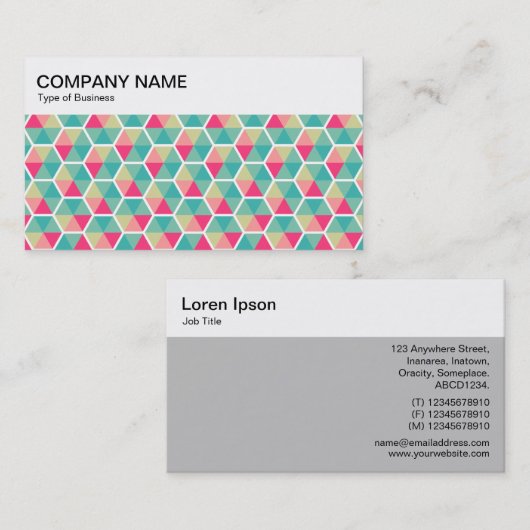 Top Panel - Hexagon Muster 02 Visitenkarte (Vorne/Hinten)