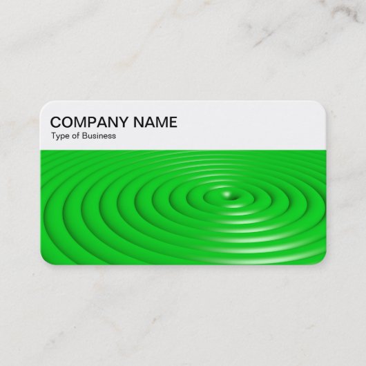 Top-Panel - Konzentrierte Ringe - Grüne Visitenkar Visitenkarte (Vorderseite)
