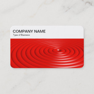 Top Panel - Konzentrierte Rings - Red Business Car Visitenkarte