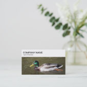 Top Panel - Mallard Duck Business Card Visitenkarte (Stehend Vorderseite)