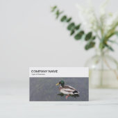 Top Panel - Mallard Duck Business Card Visitenkarte (Stehend Vorderseite)