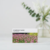 Top-Panel - Pink Tulips Business Card Visitenkarte (Stehend Vorderseite)