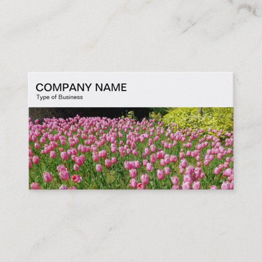 Top-Panel - Pink Tulips Business Card Visitenkarte (Vorderseite)