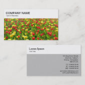 Top-Panel - Red and Yellow Tulips 02 Visitenkarte (Vorne/Hinten)