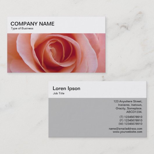 Top-Panel - rosa Visitenkarte (Vorne/Hinten)