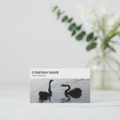 Top Panel - Schwarze Schwäne Grußkarte Visitenkarte (Stehend Vorderseite)