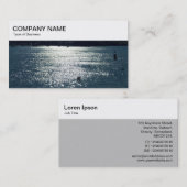 Top Panel - Sun Over a Bay Business Card Visitenkarte (Vorne/Hinten)
