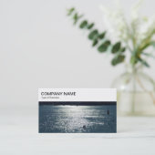 Top Panel - Sun Over a Bay Business Card Visitenkarte (Stehend Vorderseite)